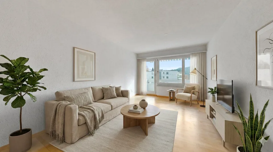 Sonnige 3.5-Zimmer-Wohnung mit zwei Balkonen in attraktiver Lage nahe Zürich