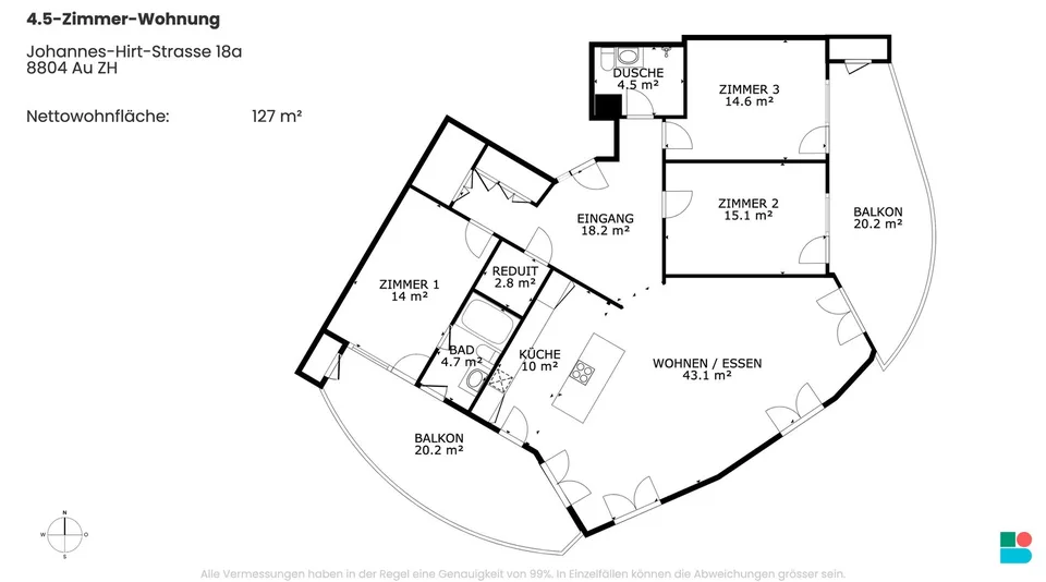 Appartement moderne 4.5 pièces avec vue sur le lac à Au-Wädenswil – photo 9 sur 9