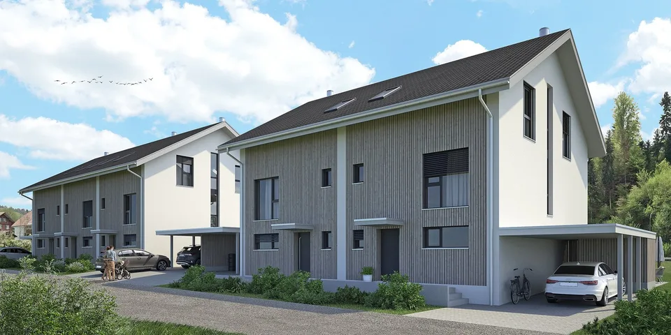 Modernes Doppeleinfamilienhaus in Wasen im Emmental