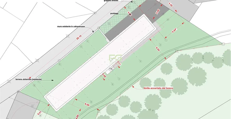 Terreno edificabile con progetto approvato per 4 moderni appartamenti