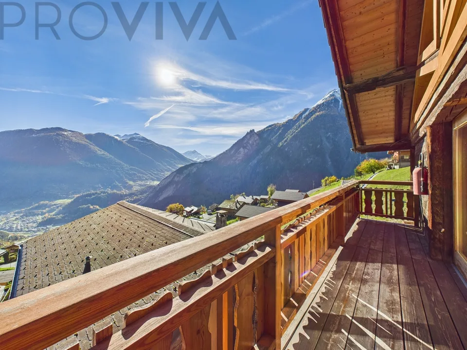 Walliser Juwel - Chalet mit Studio & Panorama-Terrasse