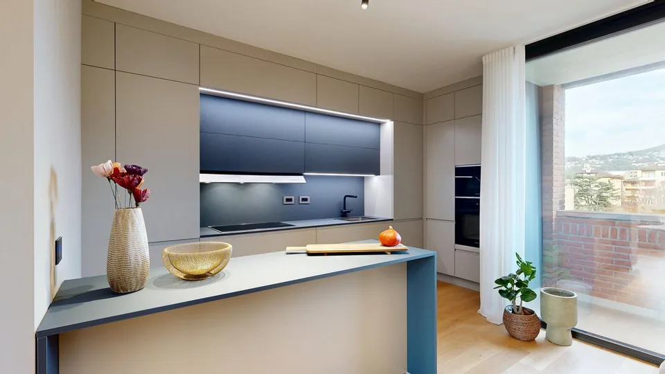 Attico duplex con terrazza vista lago