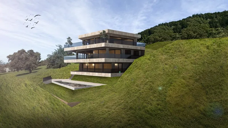 Bauland für Luxusvilla  an sensationeller Aussichtslage  mit Berg und Seesicht