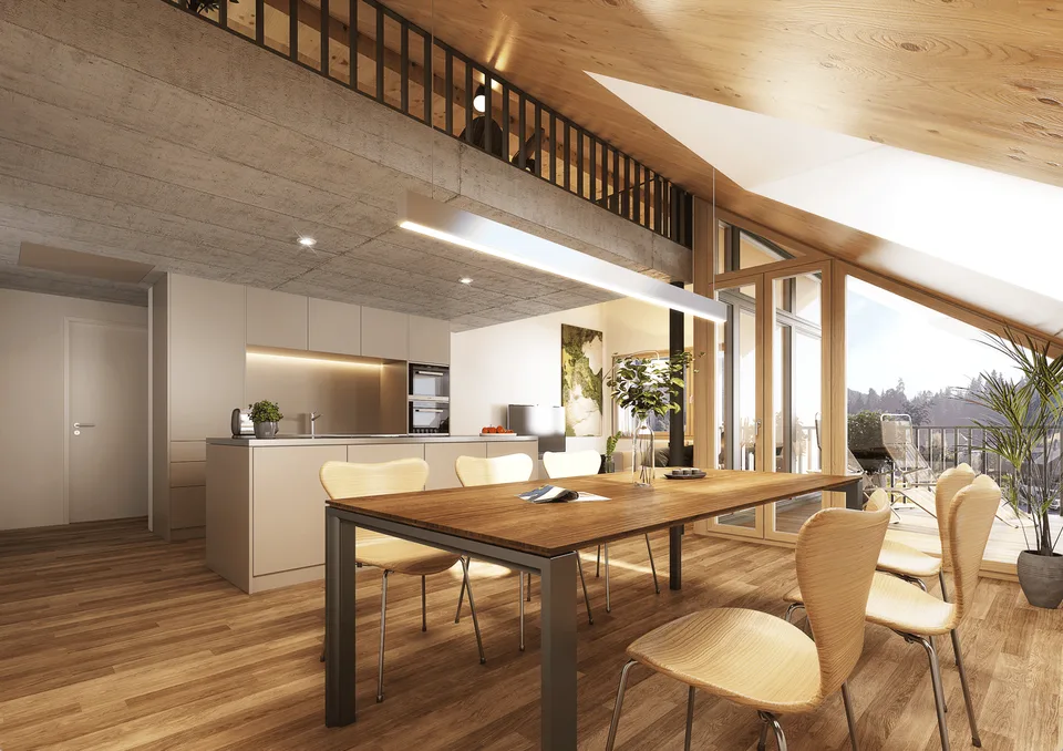 Appartement mansardé moderne 4.5 pièces dans un quartier calme de Heimberg