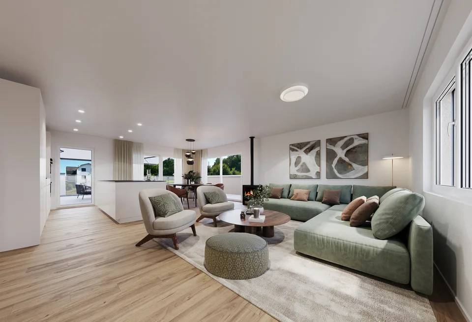 3.5 Z.-Attika-Wohnung (E), 93m2 Netto Wohnfläche, 86m2 Terrasse