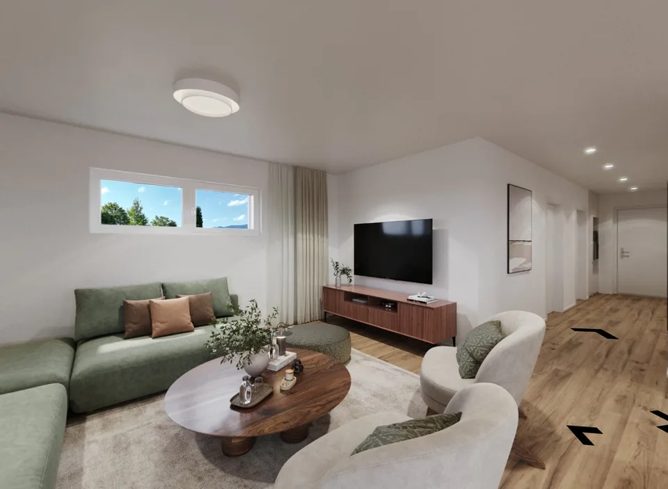 3.5 Z.-Attika-Wohnung (E), 93m2 Netto Wohnfläche, 86m2 Terrasse