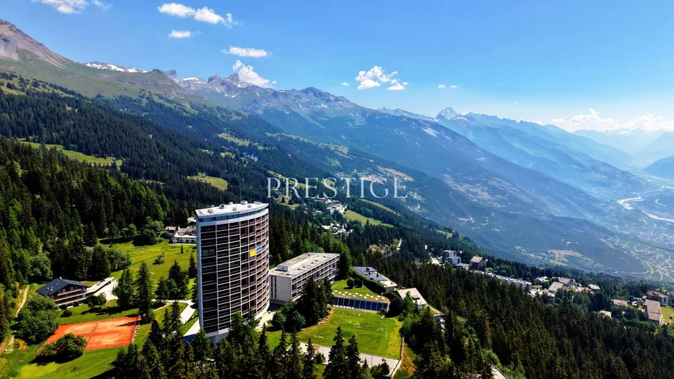 Ski in&out Duplex 3 pezzi alla Tour de Super-Crans – Vista panoramica & servizi alberghieri – foto 17 di 17