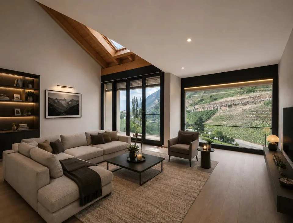 Triplex d'exception avec vue panoramique à Saillon
