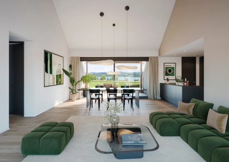 Edificio nuovo "SERAEL" - Vista ininterrotta sul lago di Greifensee, tranquillo e vicino al villaggio