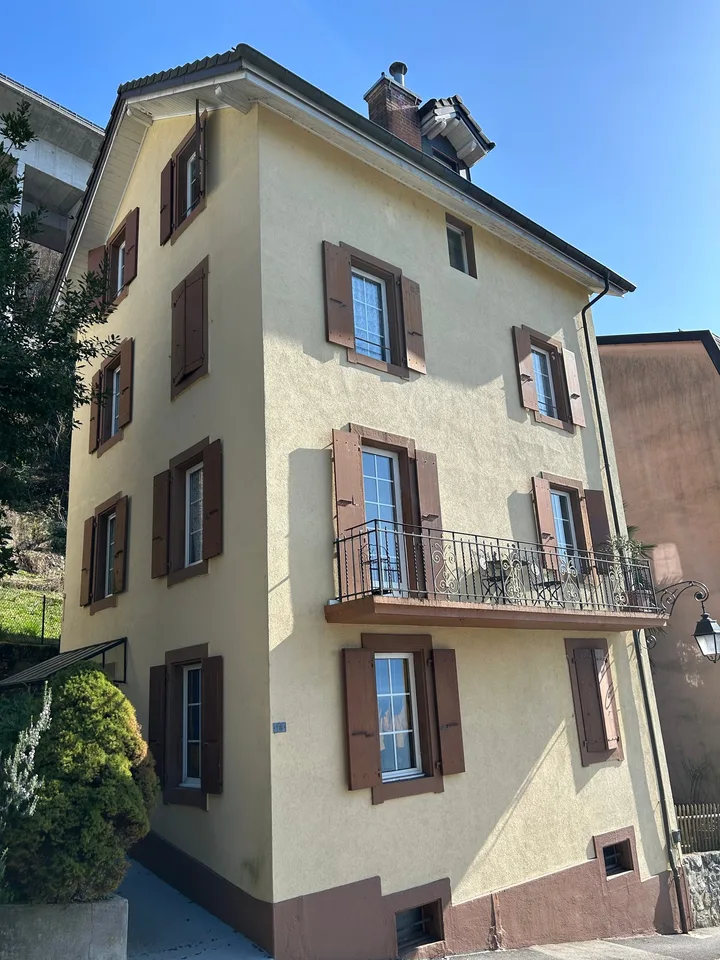 Edificio di rendita vicino a Montreux con vista sul lago – 3 appartamenti, giardini, terrazze