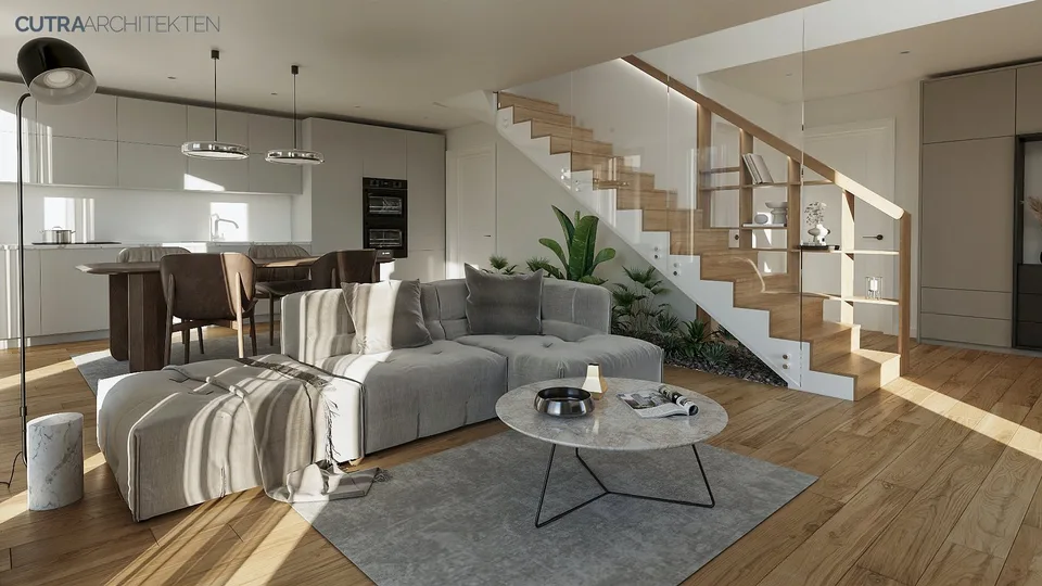 Costruzione nuova di 4 case unifamiliari interconnesse con garage Casa 02