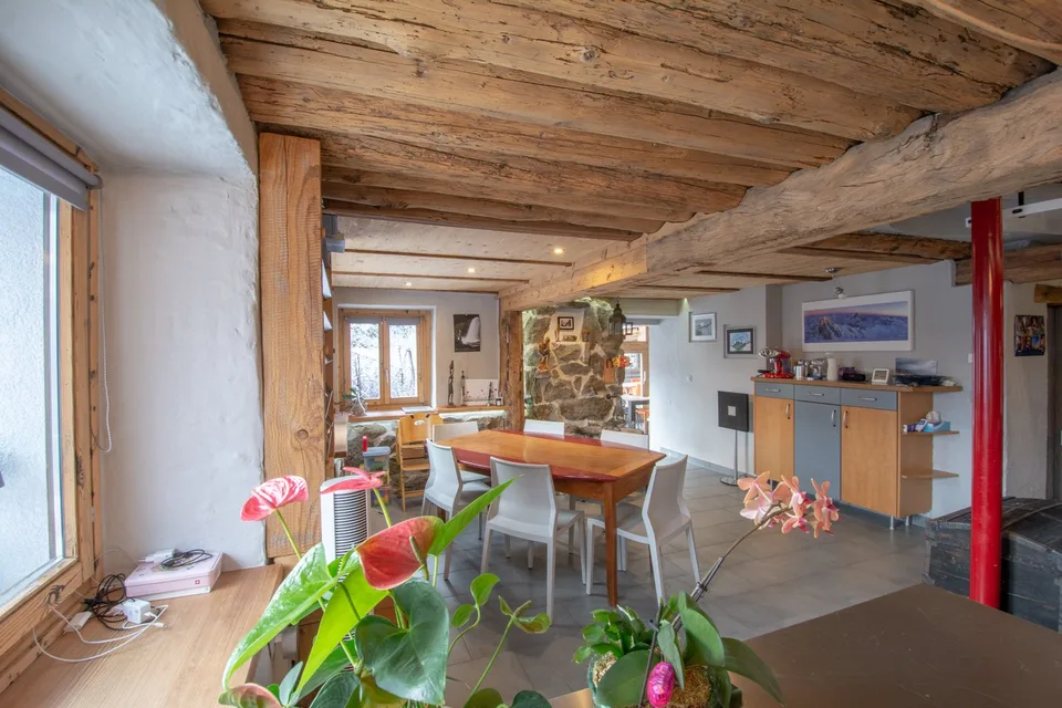 Grand chalet individuel  avec un appartement de 3.5 pièces attenant