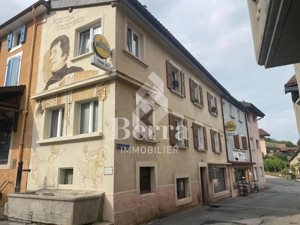 Immeuble mixte avec café-bar et appartements - au coeur du vieux village de Saxon