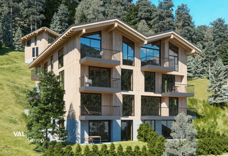 Residenz Le Roc: Luxuriöse Attikawohnung mit 5-Sterne-Komfort und Bergpanorama
