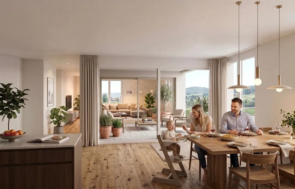 Superbe Apartments mit 3.5, 4.5 und 5.5 Zimmern zur Verkauf in PPE in einer grünen Umgebung in Saignelégier