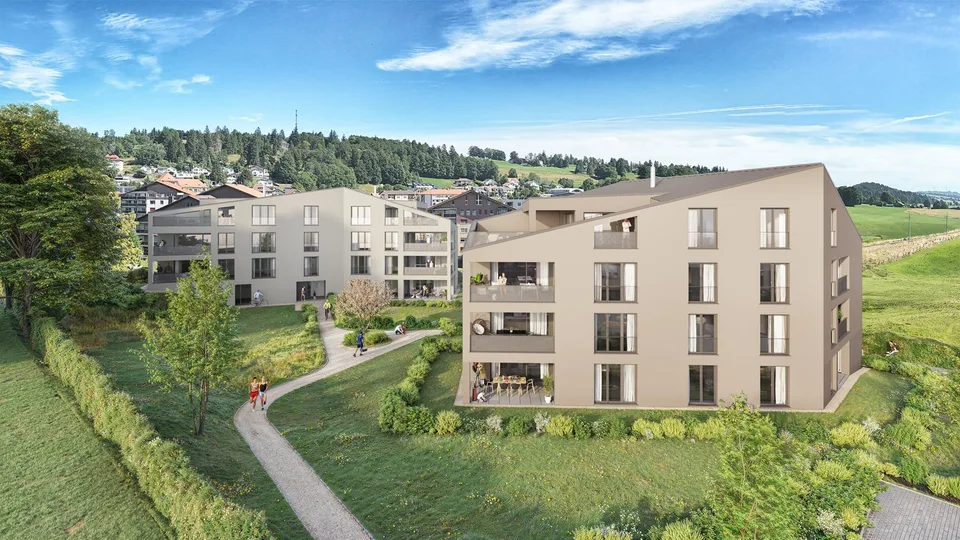 Superbe Apartments mit 3.5, 4.5 und 5.5 Zimmern zur Verkauf in PPE in einer grünen Umgebung in Saignelégier