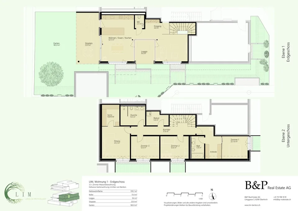 Nuova costruzione LIM – maisonette stilosa al piano terra con senso di vita moderna – foto 9 di 12