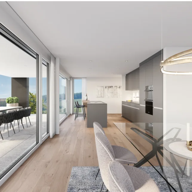 Projet de construction neuve : appartement en attique de 4,5 pièces à Untereggen