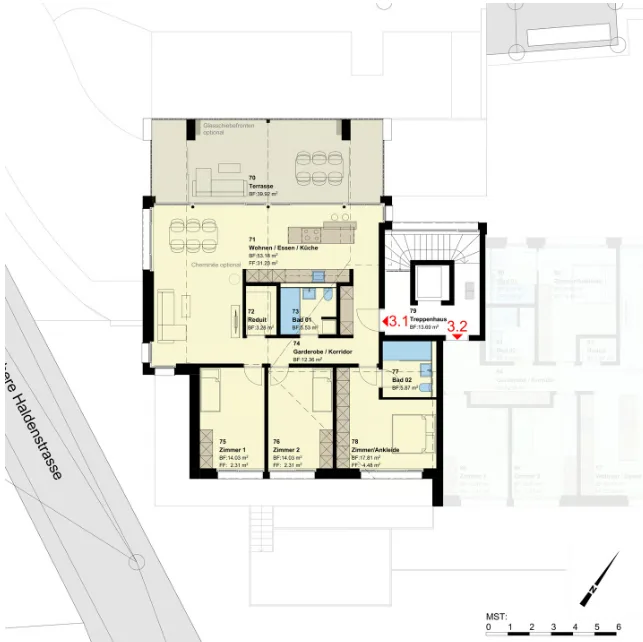 Projet de construction neuve : appartement en attique de 4,5 pièces à Untereggen – photo 9 sur 10