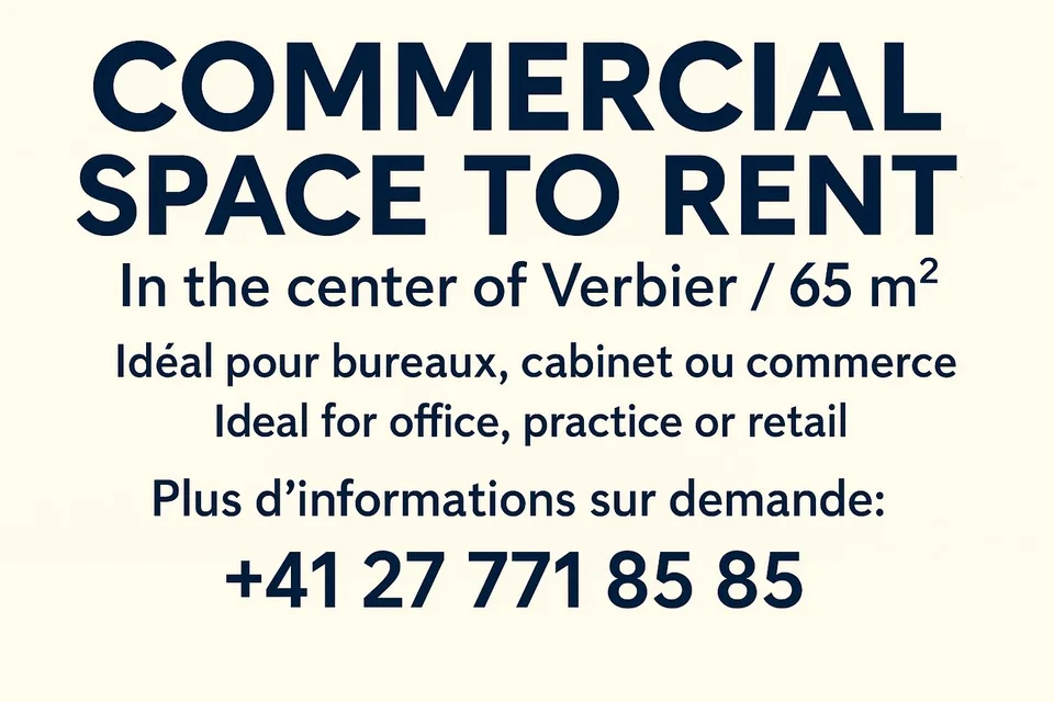Commercial Space to Rent in the Center of Verbier