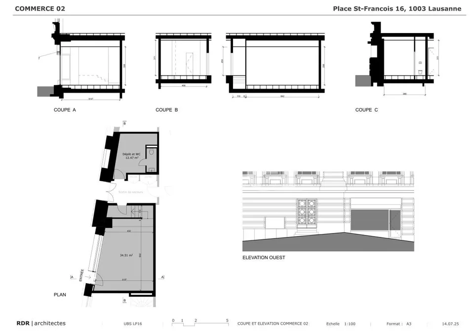 47 m² Sichtbarkeit im Herzen von Lausanne