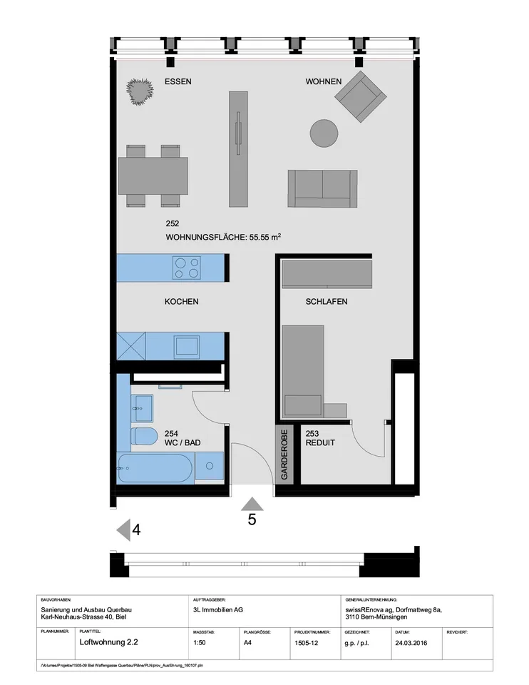 Modernes Loft-Apartment im Herzen von Biel – ab dem 1. Oktober 2026 verfügbar