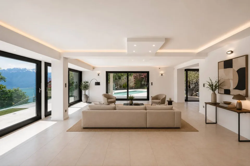Villa contemporanea in una posizione tranquilla con una vista mozzafiato