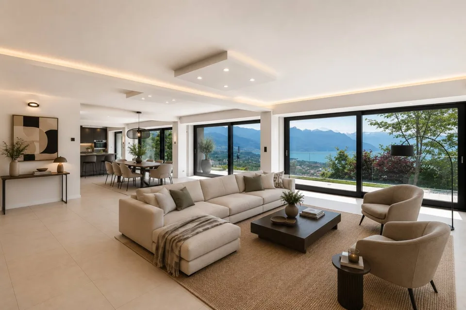Villa contemporanea in una posizione tranquilla con una vista mozzafiato