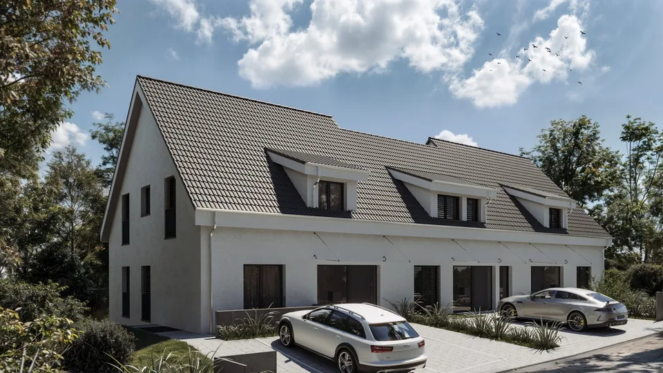 Progetto di costruzione nuova al Buchenweg 3, Hettlingen – 3 case familiari moderne in costruzione Minergie