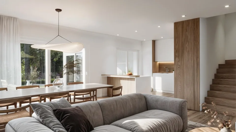 Progetto di costruzione nuova al Buchenweg 3, Hettlingen – 3 case familiari moderne in costruzione Minergie