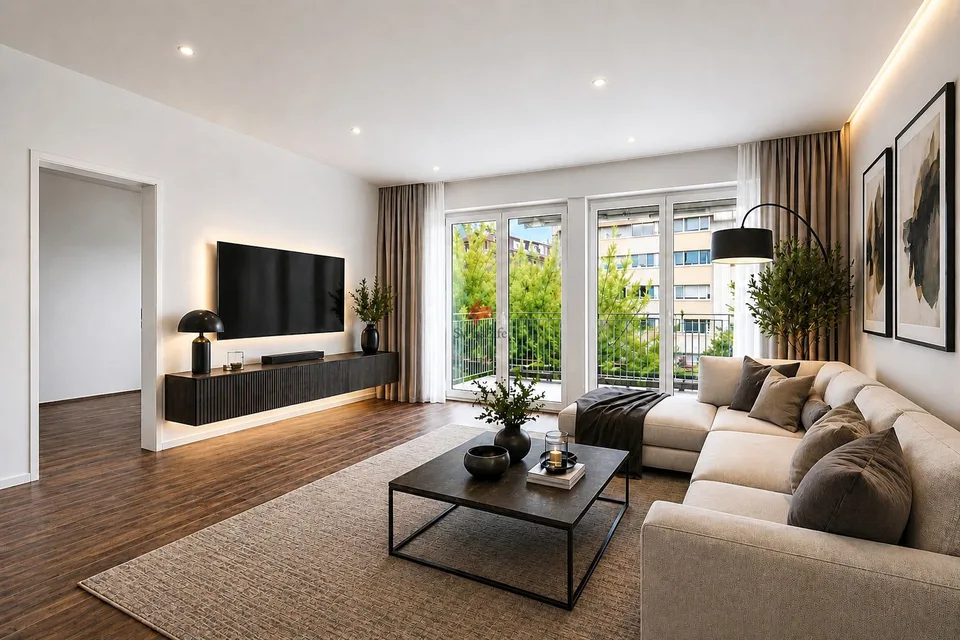 Endlich zuhause, direkt am Rhein