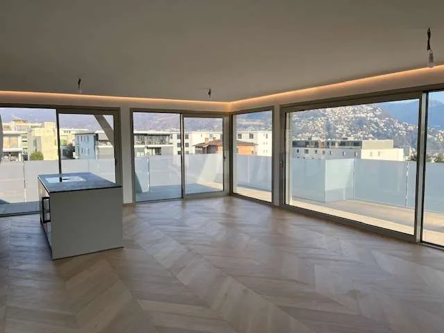 Massagno: attico con roof terrace e vista aperta – foto 2 di 7
