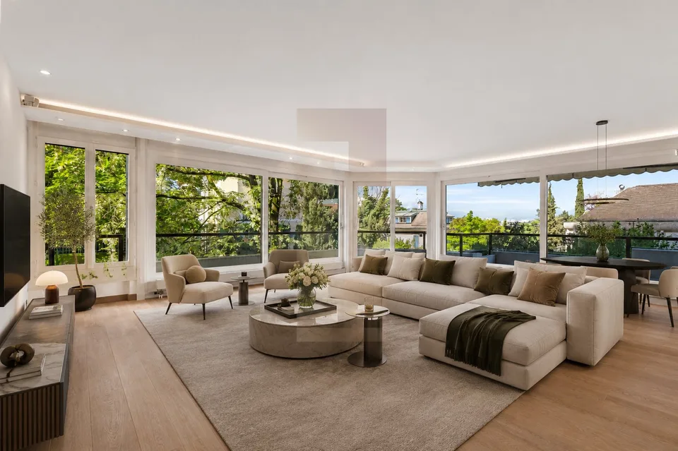 Exceptionnel 6.5 pièces en duplex avec jardin à Champel