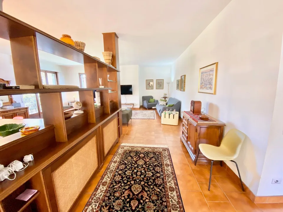 Villa grande e curata in posizione tranquilla e soleggiata con piscina privata e vista da sogno sul lago.