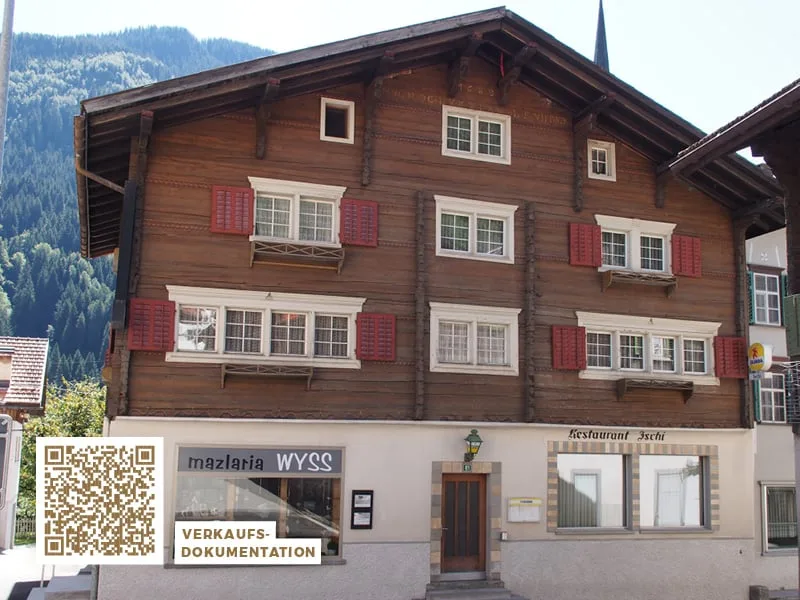 Wohnhaus mit Gewerbefläche und Entwicklungspotenzial in Trun