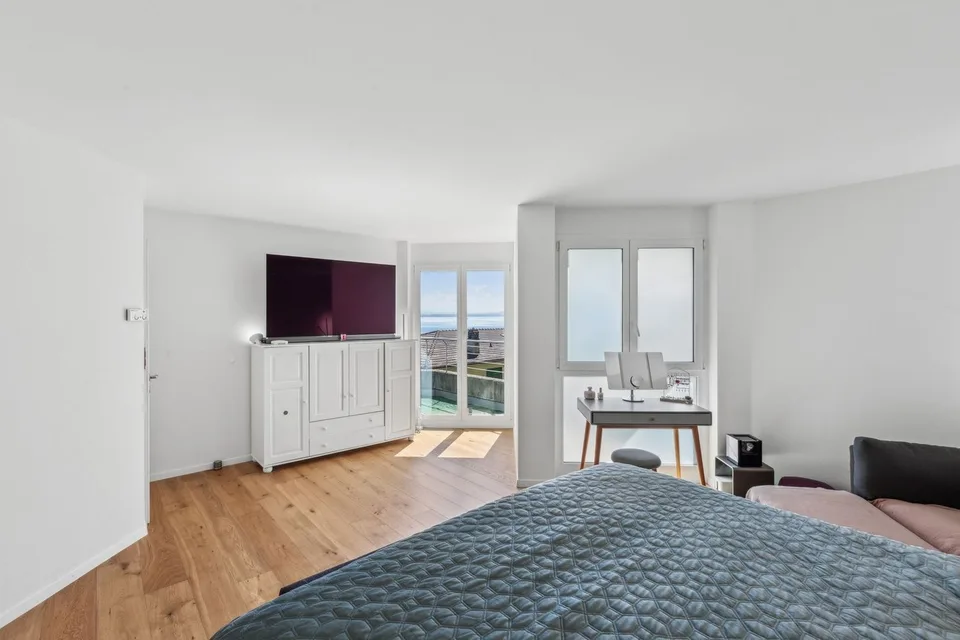 Exklusives Dachgeschoss mit Panoramablick auf den See und die Alpen