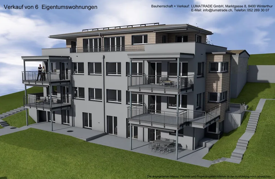 Moderne 3.5-Zimmer-Neubau-Wohnung mit Balkon und Garage in Illnau-Effretikon