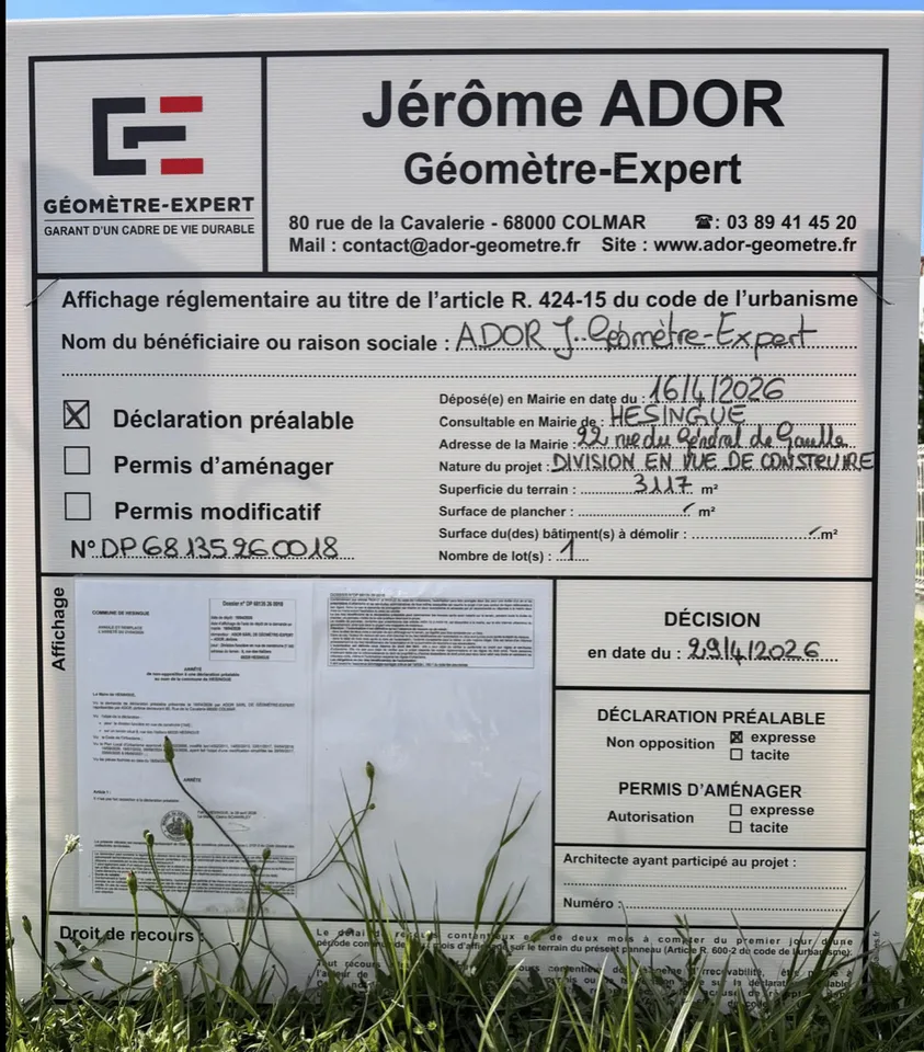 Terrain constructible à Hésingue (68220)