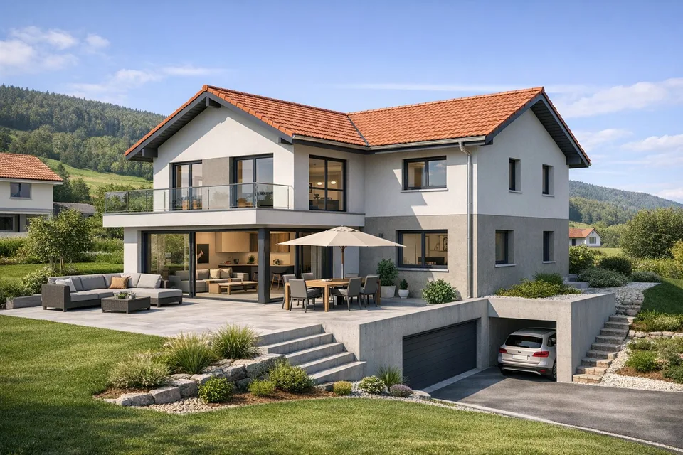 2123 St-Sulpice/NE Dernière villa familiale sur terrain 757 m2 viabilisé avec permis de construire