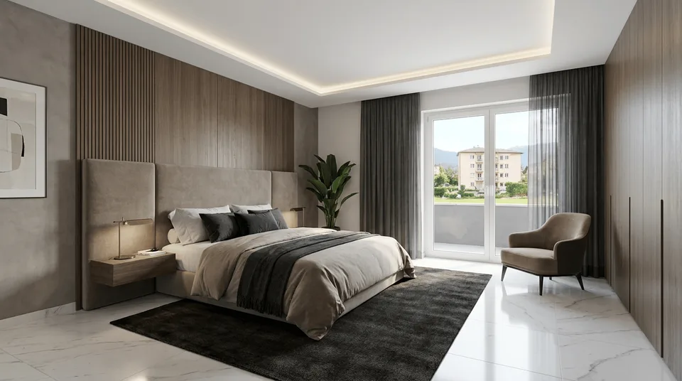 Elegant 4-room apartment with private garden, terrace, and parking