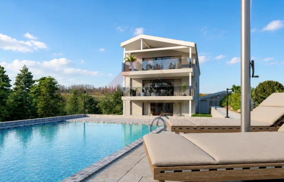 Bellissimo appartamento nuovo di 4.5 locali sotto il tetto con grande balcone a sud a Farvagny-le-Grand