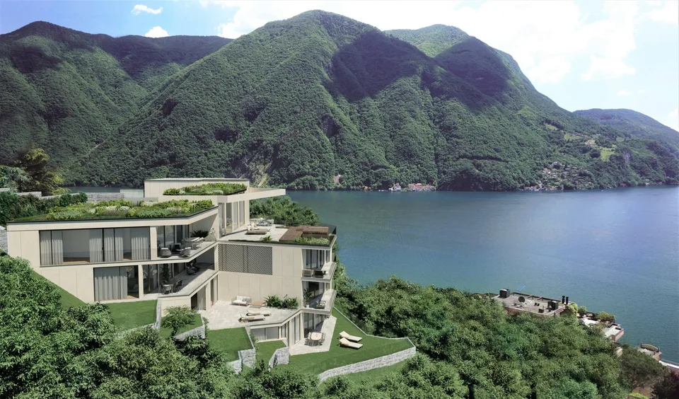 APPARTAMENTO DI ALTO STANDING CON GIARDINO E MAGNIFICA VISTA SUL LAGO DI LUGANO