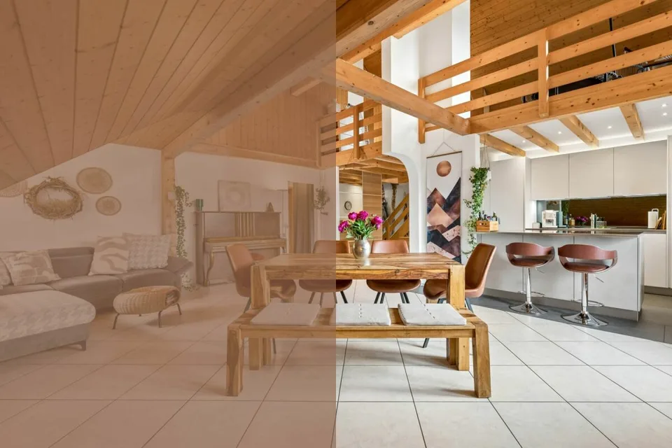 Renovierte Dachwohnung mit Weitblick an bevorzugter Wohnlage in Goldiwil
