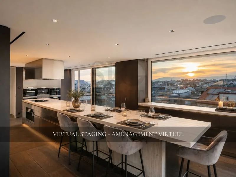 Triplex prestigioso con vista mozzafiato sul lago e le Alpi