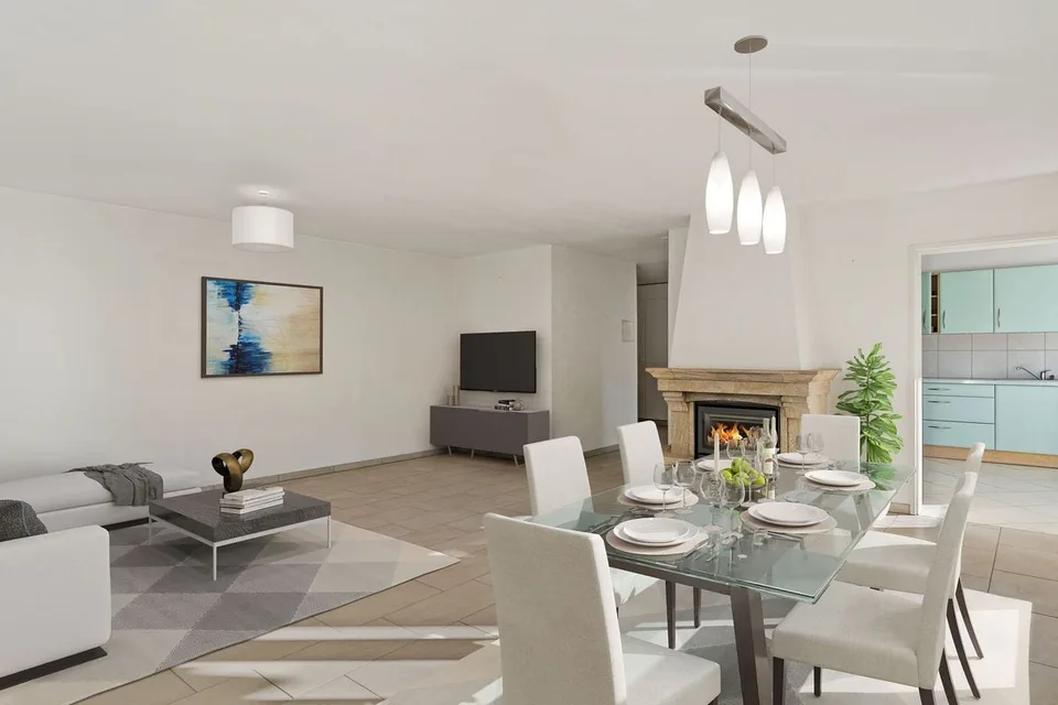 Charmant et spacieux appartement PPE de 4.5 pièces avec balcon, jardin commun et 3 places de parc
