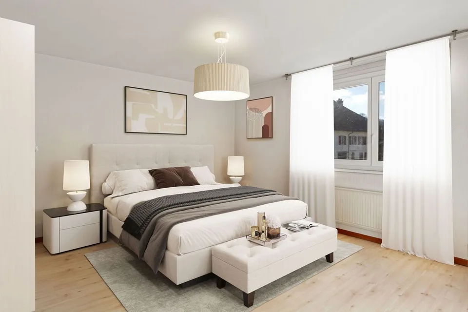 Charmante und geräumige 4.5-Zimmer-Eigentumswohnung mit Balkon, Gemeinschaftsgarten und 3 Parkplätzen