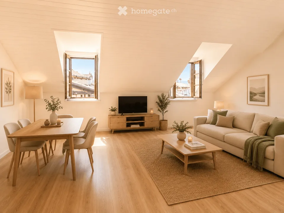 Charmant appartement rénové de 2,5 pièces au cœur du beau village de Yens
