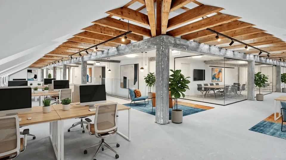 Loft-Atmosphäre über den Dächern von Zürich