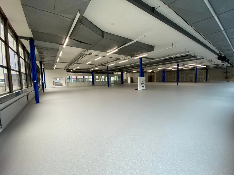Espace commercial lumineux pour la logistique, la production et l'exposition dans P201 à Aesch