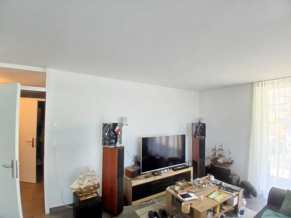Modern 2.5-room apartment with balcony and mountain view in Fully